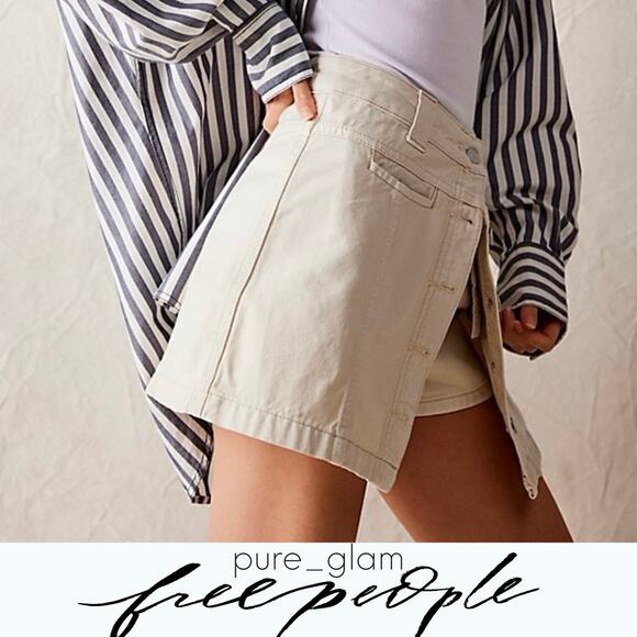 Free People skort in denim - Picture 3 of 4